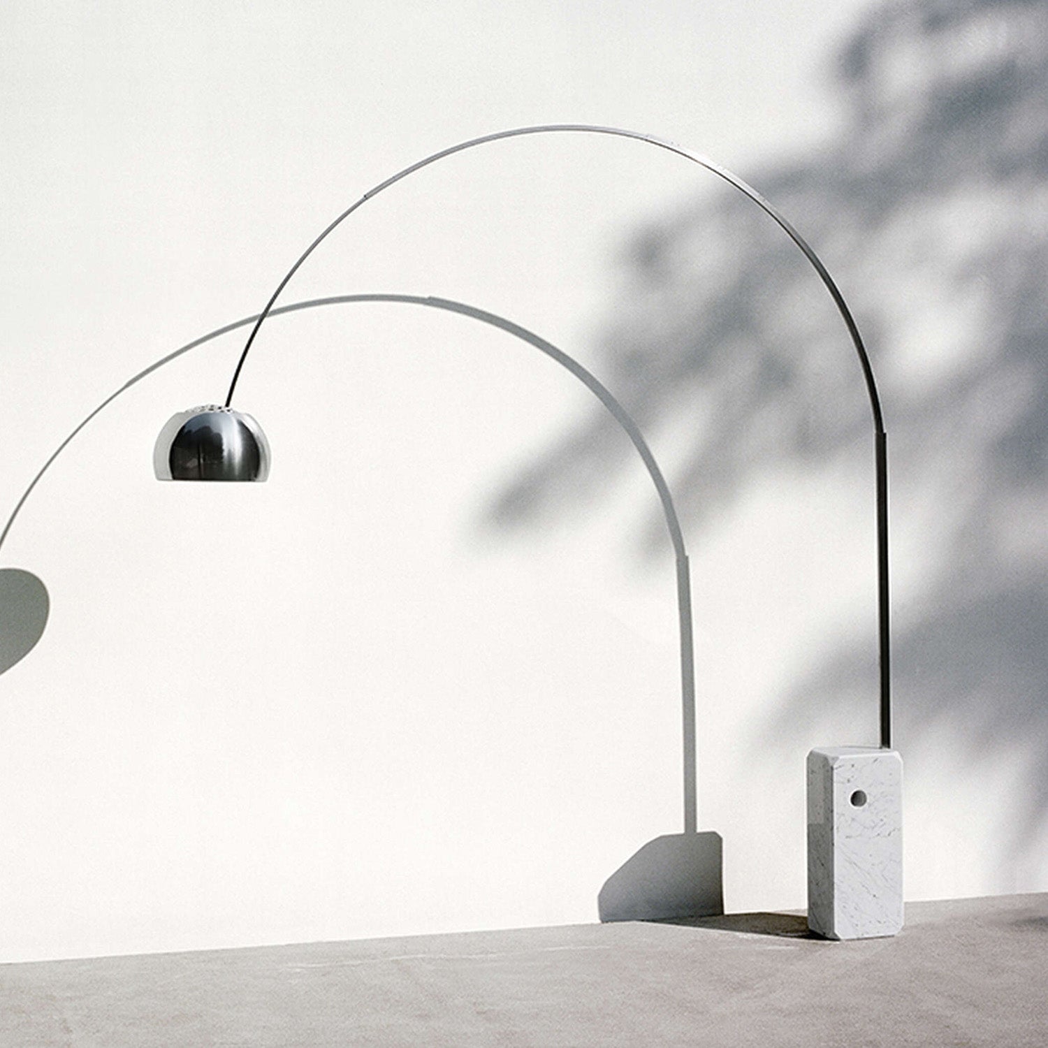 LED Arco Floor Lamp - Modern Adjustable Design with Marble Base for Living Room & Office Lighting