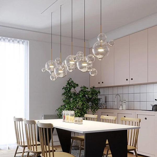 LED Chandelier Light Fixture - Modern Crystal Design for Dining Room & Living Room Decor