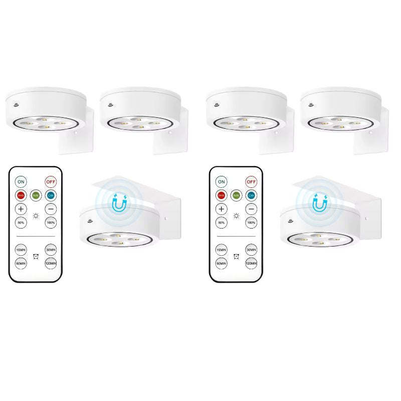 Wireless LED Lighting Trio – Adjustable 80 Lumen Art & Accent Lights with Remote Control, 3 Color Temperatures