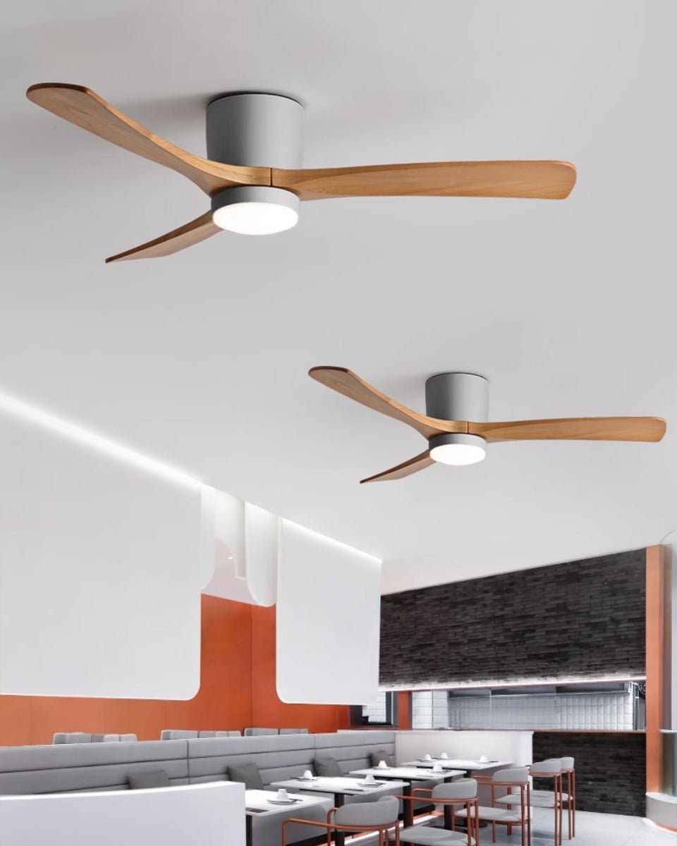 Nordic Wooden Ceiling Fan Light | LED, 6-Speed Control & Ideal for Indoor Spaces, Available in 42", 48", 52" Sizes