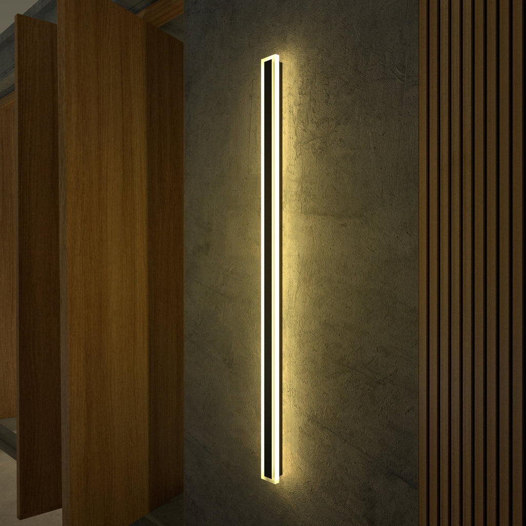 Linear Minimalist Wall Lamp for Modern Outdoors - Vertical Exterior Sconces & Lighting