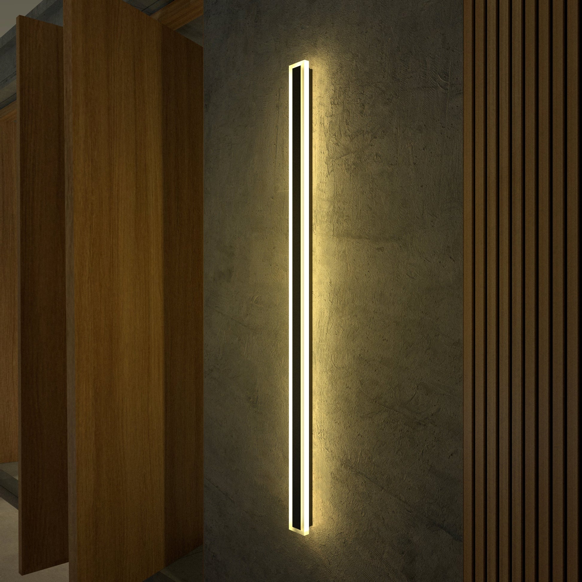 Linear Minimalist Wall Lamp for Modern Outdoors - Vertical Exterior Sconces & Lighting