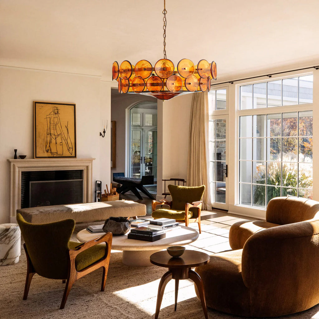 LED Chandelier Light Fixture - Modern Crystal Design for Living Room & Dining Room Decor