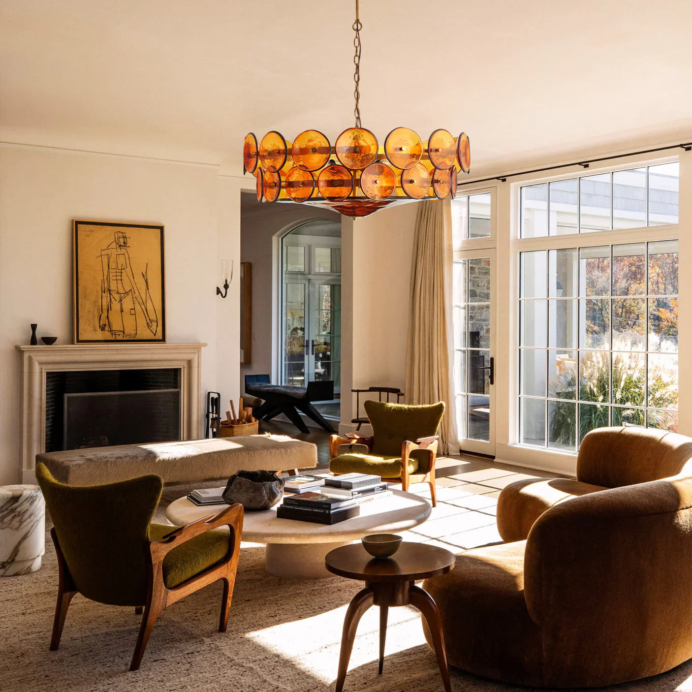 LED Chandelier Light Fixture - Modern Crystal Design for Living Room & Dining Room Decor