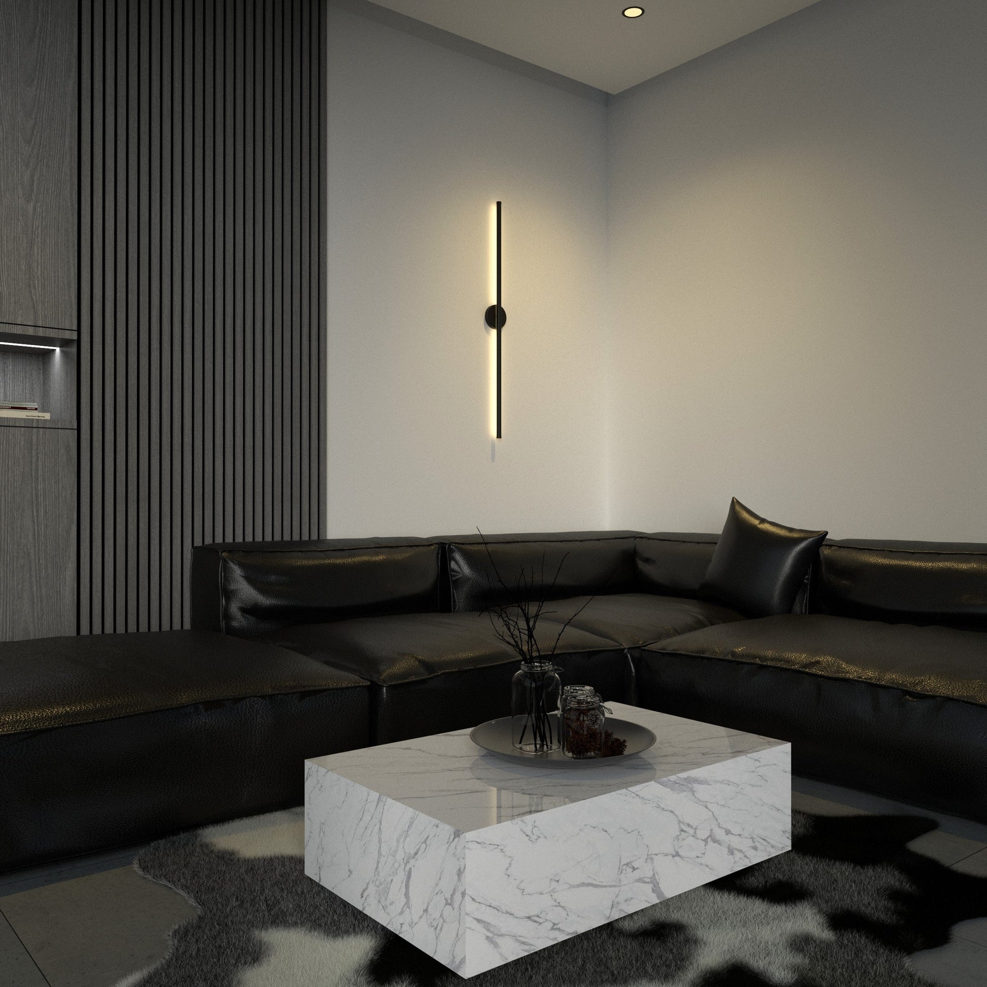 LED Round Wall Sconce Light Fixture - Modern Design for Living Room, Hallway & Bedroom Lighting
