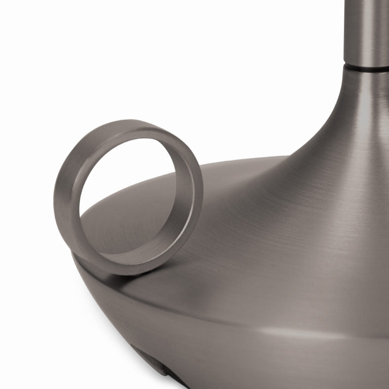 Rechargeable Table Lamp with Wick Type Design - Modern Gray Fixture for Indoor & Outdoor Use