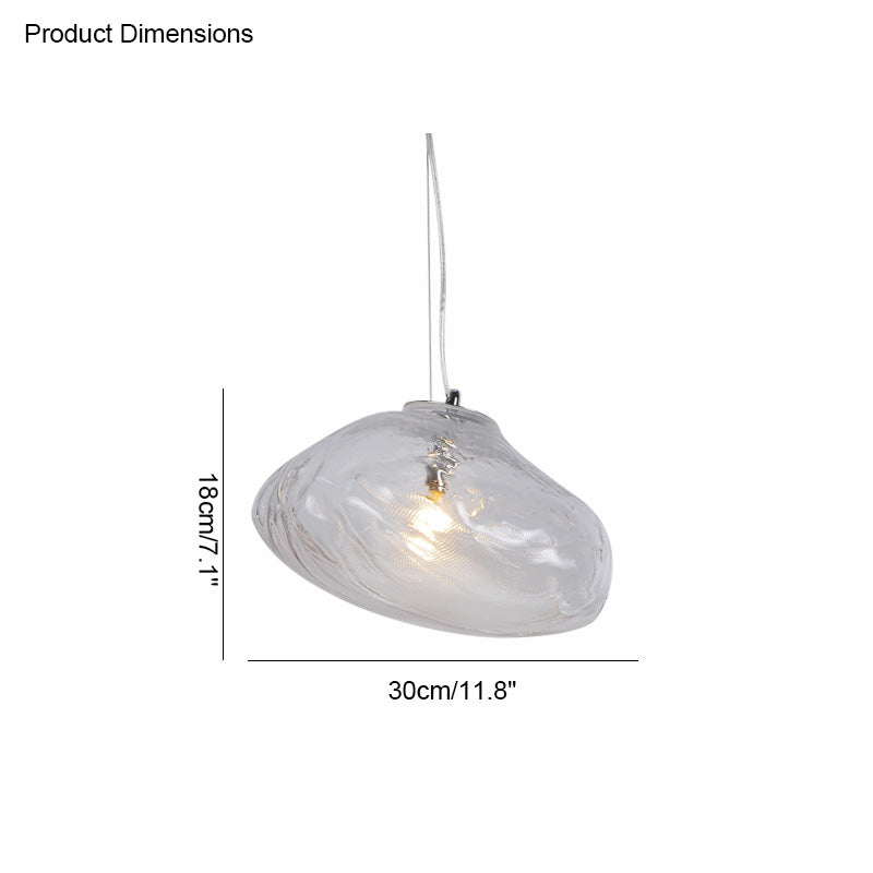 Blown Glass Pendant Light Fixture - Modern Cloud Design for Dining Room & Kitchen Lighting