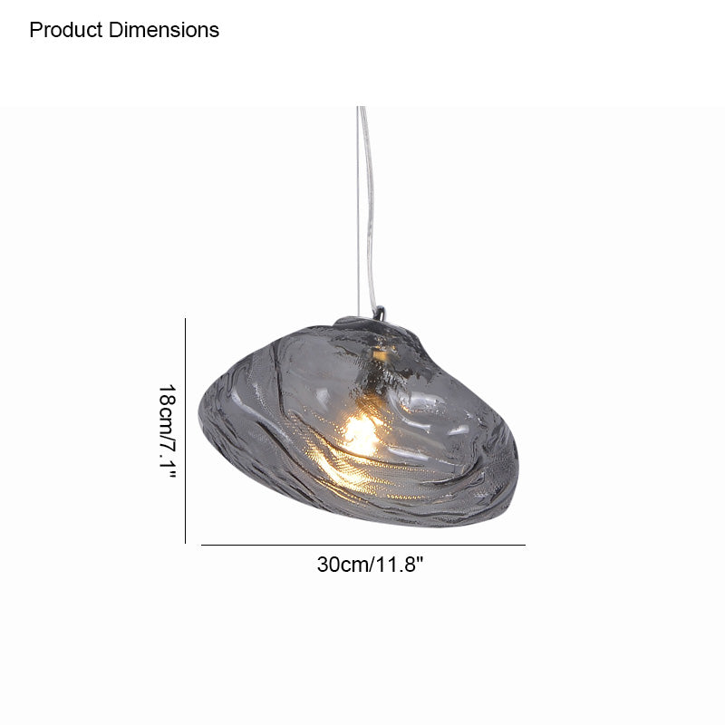 Blown Glass Pendant Light Fixture - Modern Cloud Design for Dining Room & Kitchen Lighting