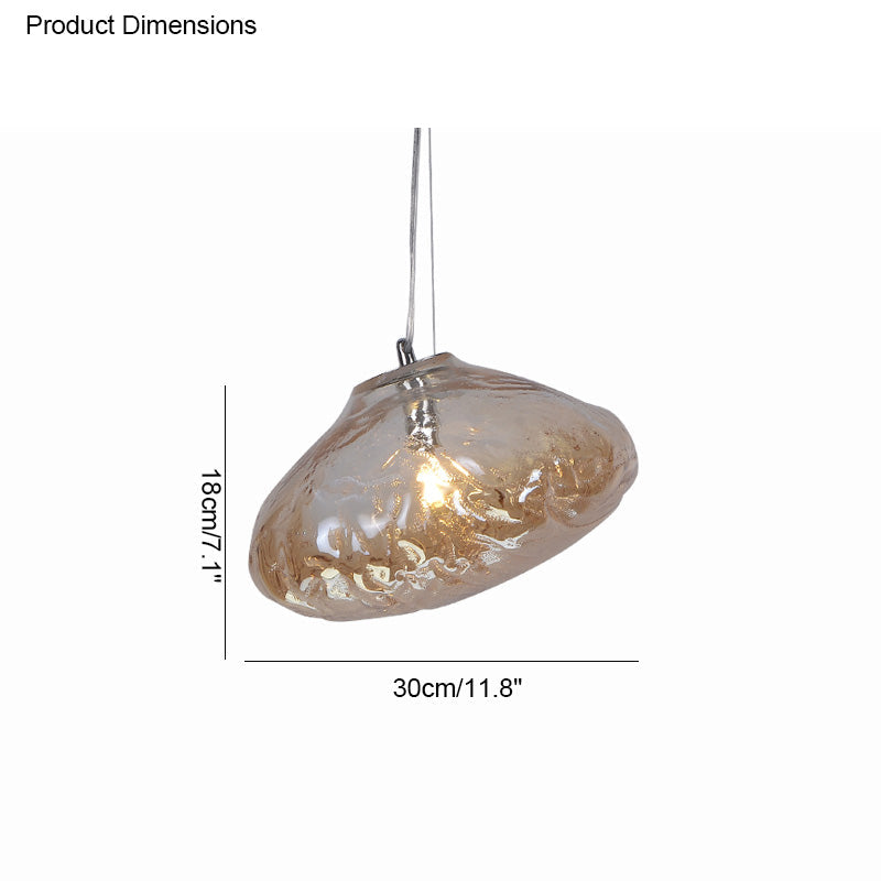 Blown Glass Pendant Light Fixture - Modern Cloud Design for Dining Room & Kitchen Lighting