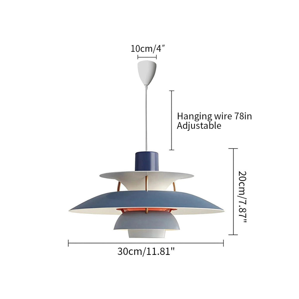 Modern Nordic Multi-layer Pendant Lamp | Adjustable Height, Sloped Ceiling Friendly & Ideal for Living Rooms and Dining Areas