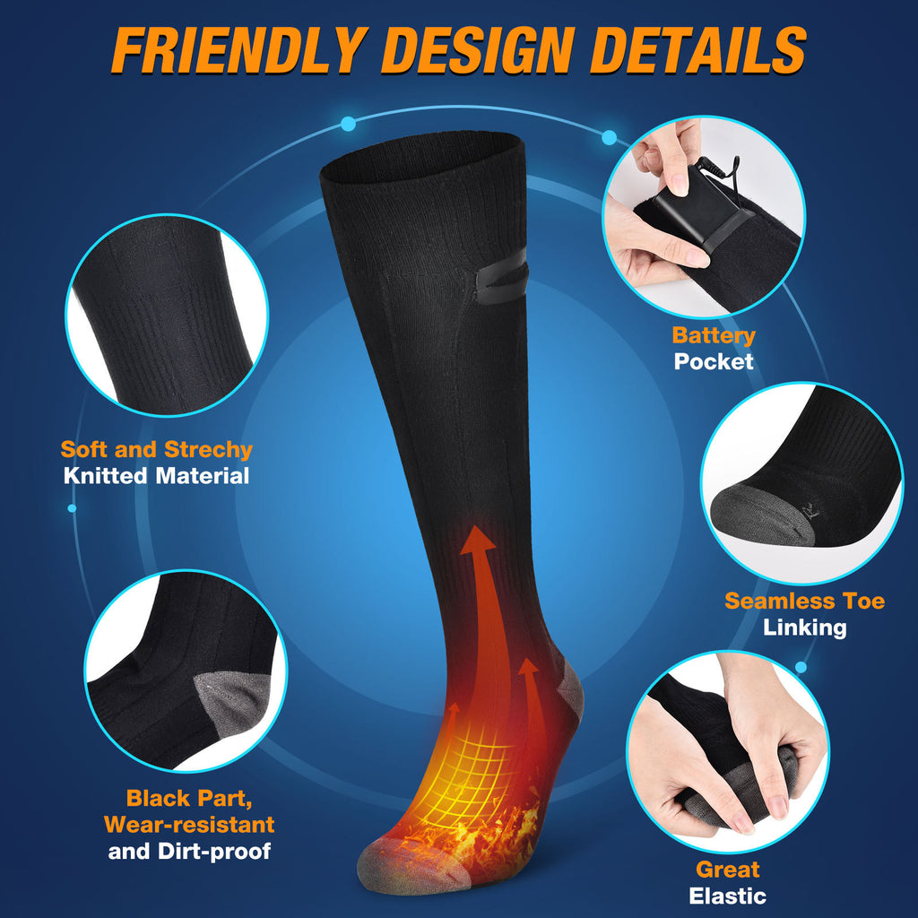 ThermoWarm Women's Heated Socks: Ultra-Warm Leg Socks for Extreme Cold - The Ultimate in Cozy, Heated Comfort