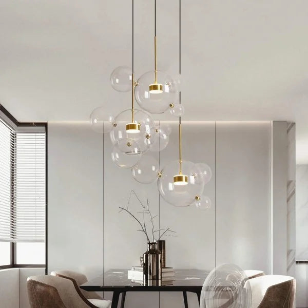 LED Chandelier Light Fixture - Modern Crystal Design for Dining Room & Living Room Decor