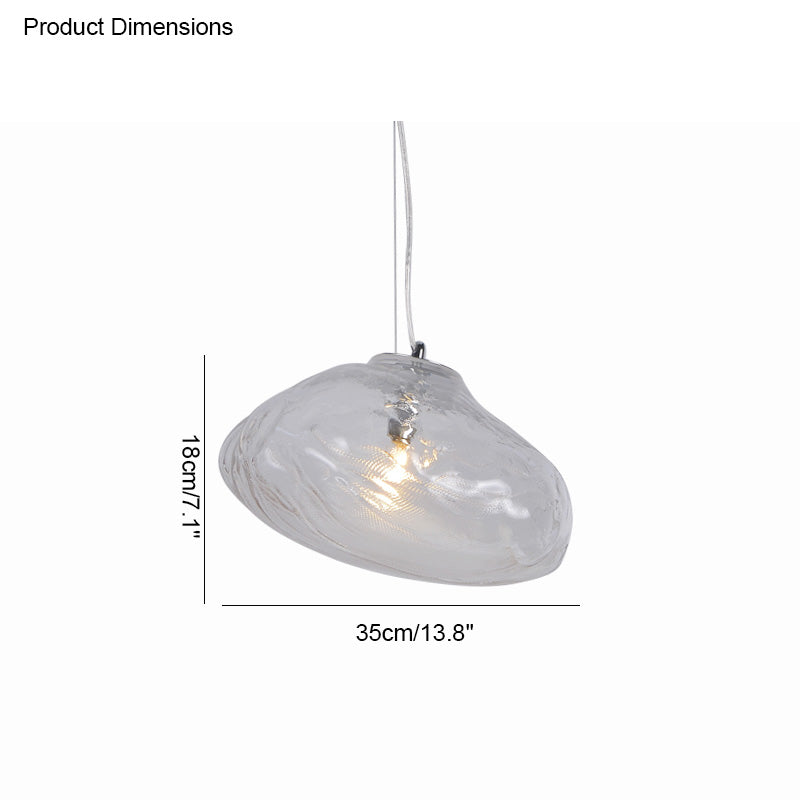 Blown Glass Pendant Light Fixture - Modern Cloud Design for Dining Room & Kitchen Lighting