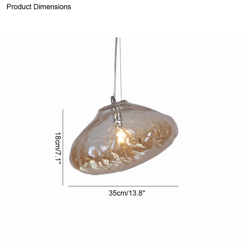 Blown Glass Pendant Light Fixture - Modern Cloud Design for Dining Room & Kitchen Lighting
