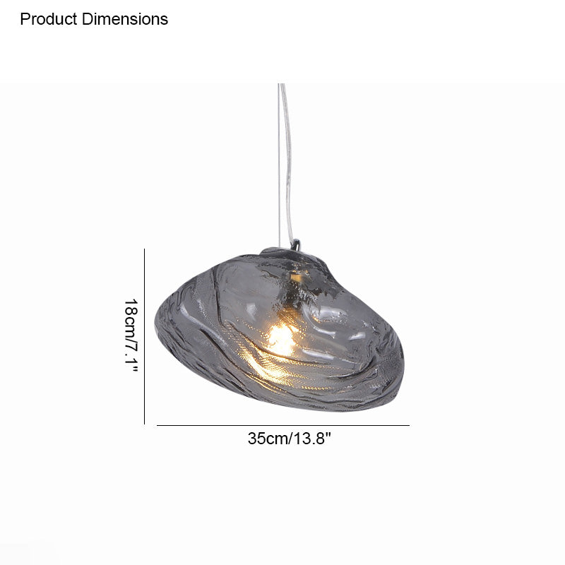 Blown Glass Pendant Light Fixture - Modern Cloud Design for Dining Room & Kitchen Lighting