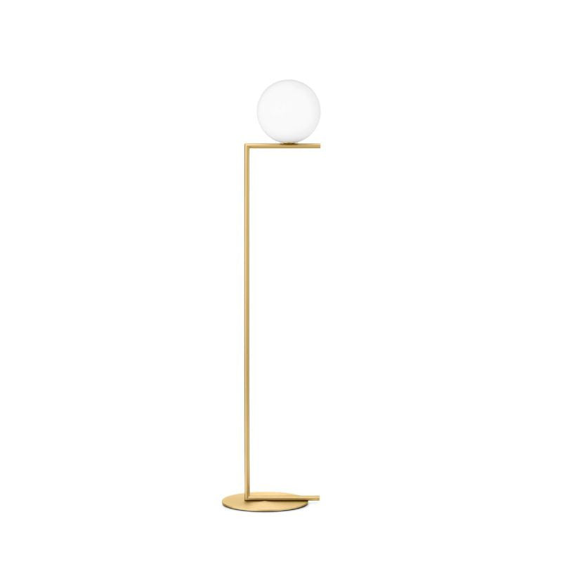 LED Floor Lamp with Adjustable Height and Glass Shade for Living Room & Office Use