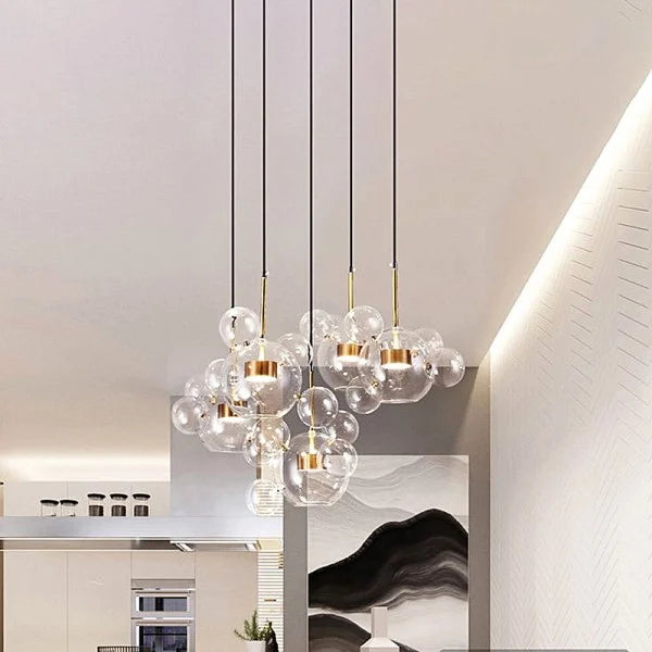 LED Chandelier Light Fixture - Modern Crystal Design for Dining Room & Living Room Decor