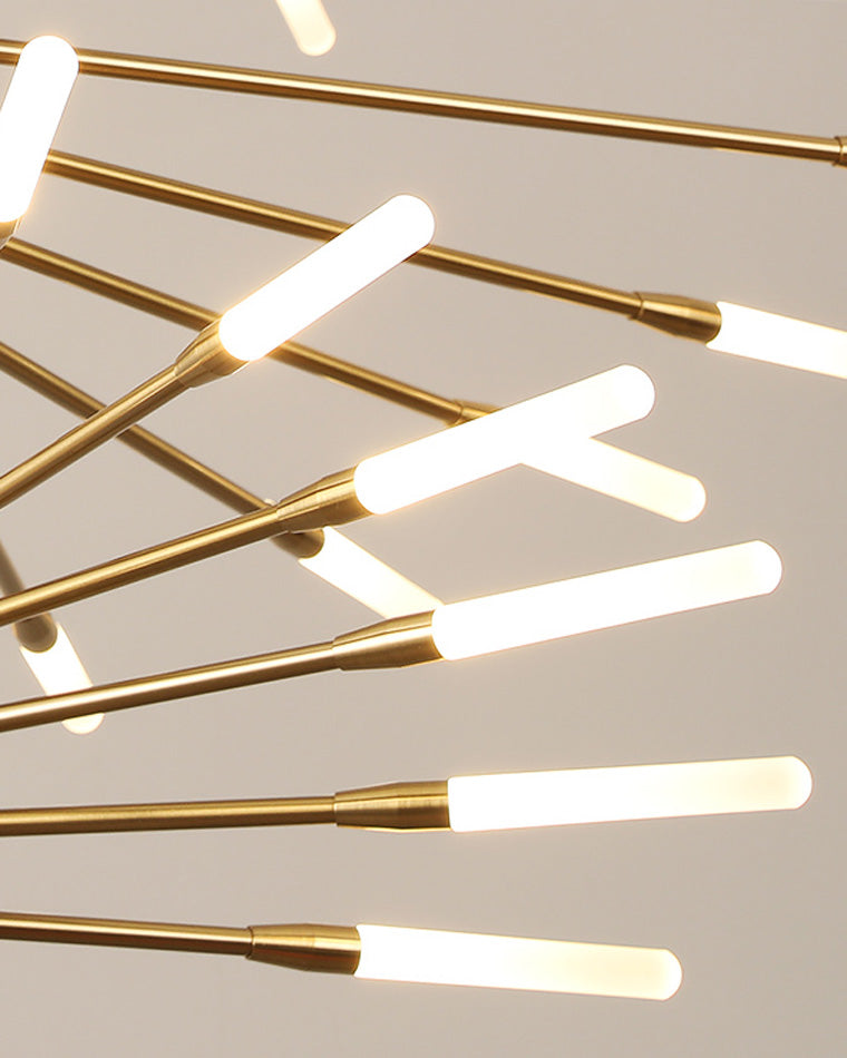 LED Spiral Chandelier - Modern Fireworks Design - Ideal for Living Room & Dining Room Lighting