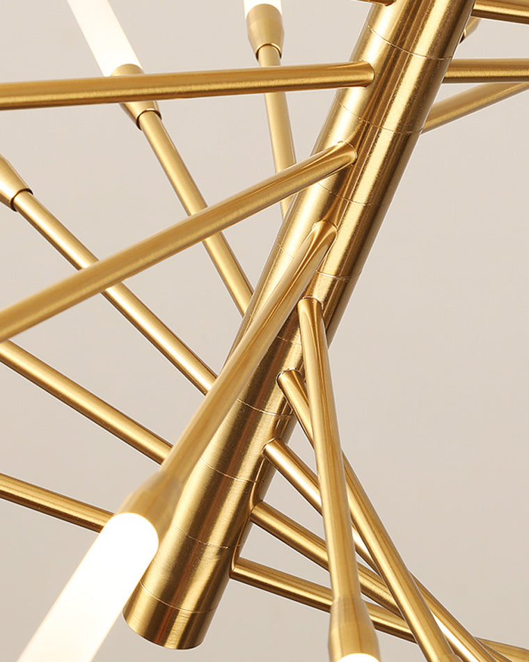 LED Spiral Chandelier - Modern Fireworks Design - Ideal for Living Room & Dining Room Lighting