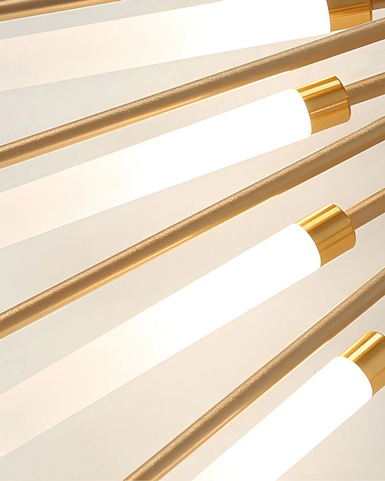 LED Spiral Chandelier - Modern Fireworks Design - Ideal for Living Room & Dining Room Lighting