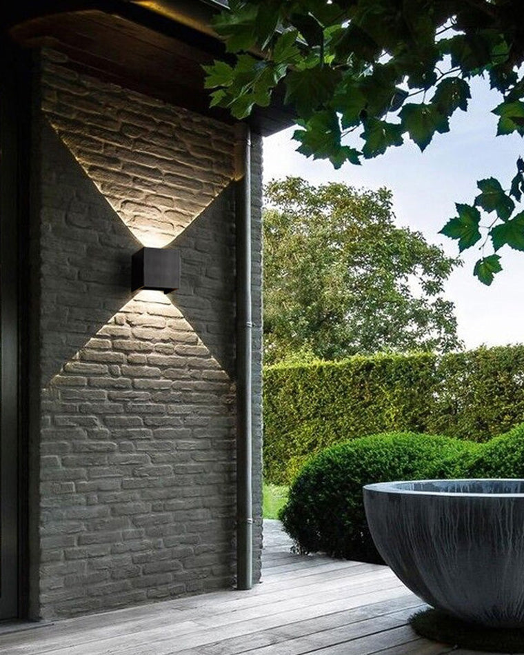LED Outdoor Up Down Wall Light Fixture - Waterproof Sconce for Patio, Garden & Entryway Lighting