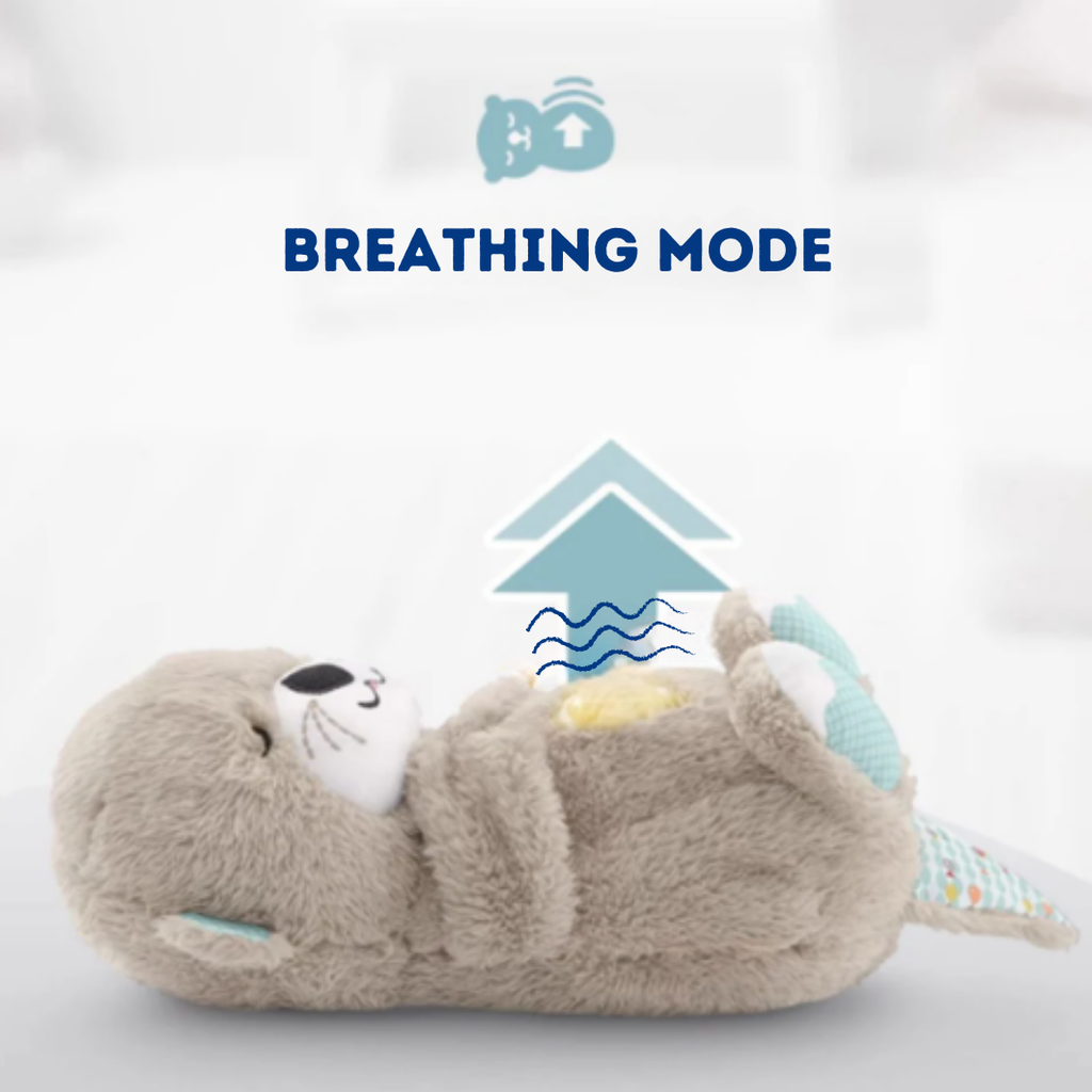 Breathing Otter with Music, Lights & Rhythmic Motion - Baby Sound Machine - Calming Sounds & Gentle Lights