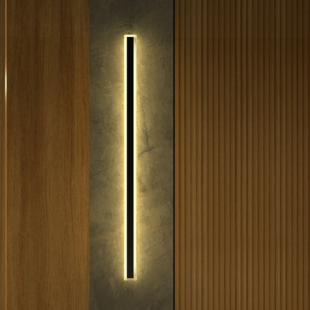 Linear Minimalist Wall Lamp for Modern Outdoors - Vertical Exterior Sconces & Lighting