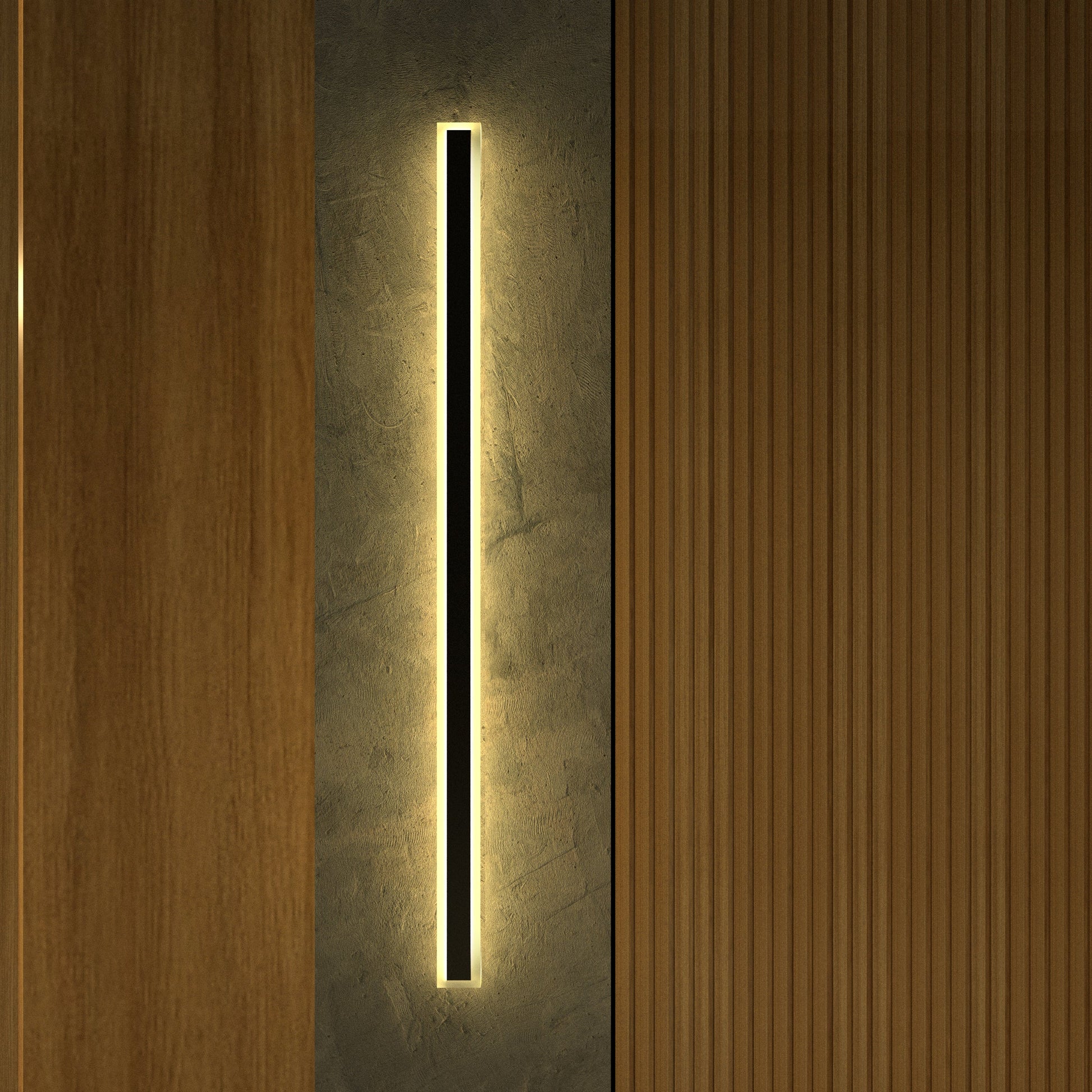 Linear Minimalist Wall Lamp for Modern Outdoors - Vertical Exterior Sconces & Lighting
