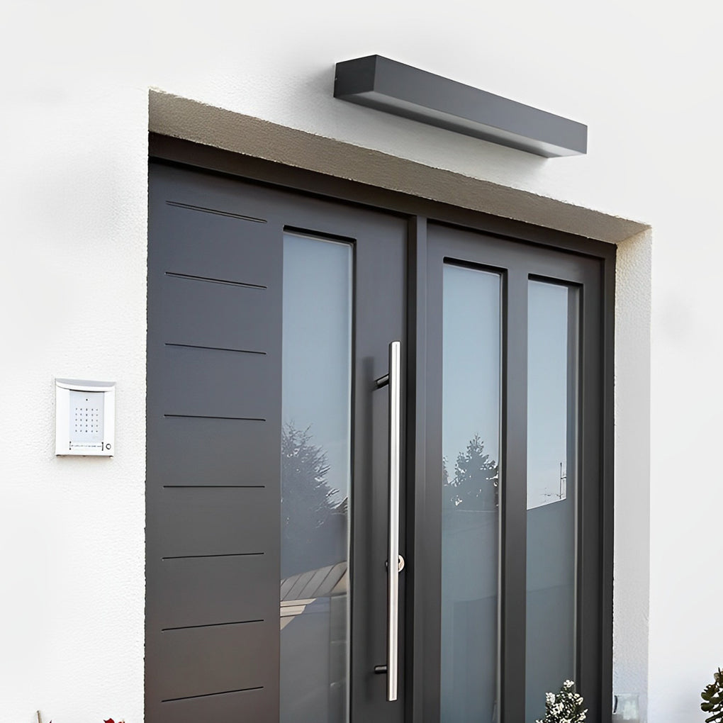 LED Waterproof Outdoor Wall Washer Light - Black Minimalist Strip Design for Garden, Patio & Exterior Lighting
