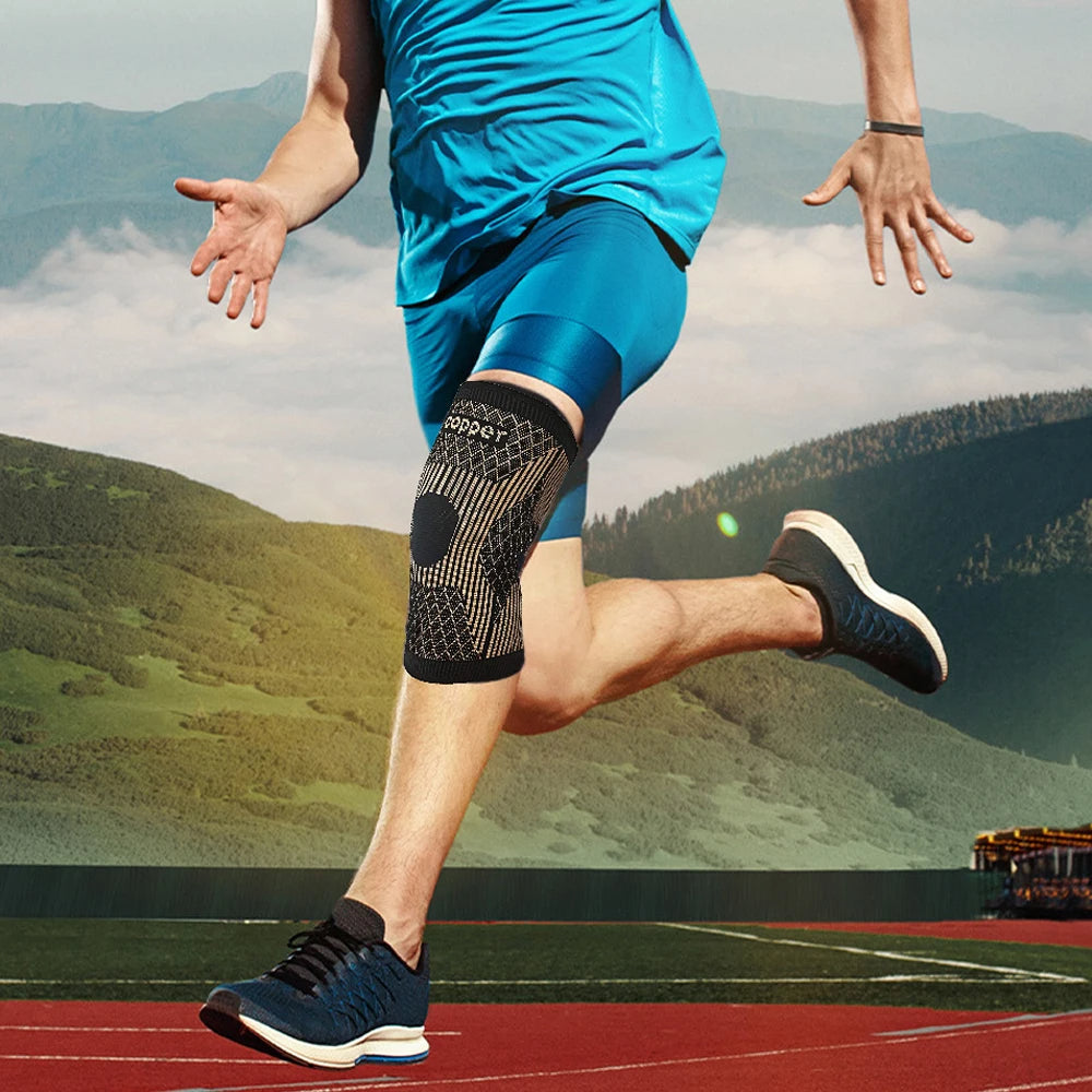 Copper Knee Compression Sleeve | Pain Relief & Joint Support | Breathable & Flexible Fit