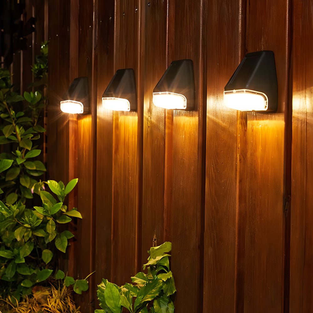LED Solar Step Lights - 4 Pack Dusk-to-Dawn Sensor Outdoor Warm White Lighting for Stairs and Pathways