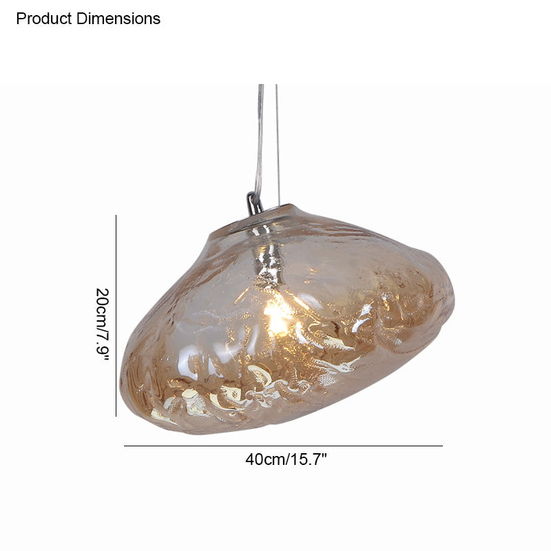 Blown Glass Pendant Light Fixture - Modern Cloud Design for Dining Room & Kitchen Lighting