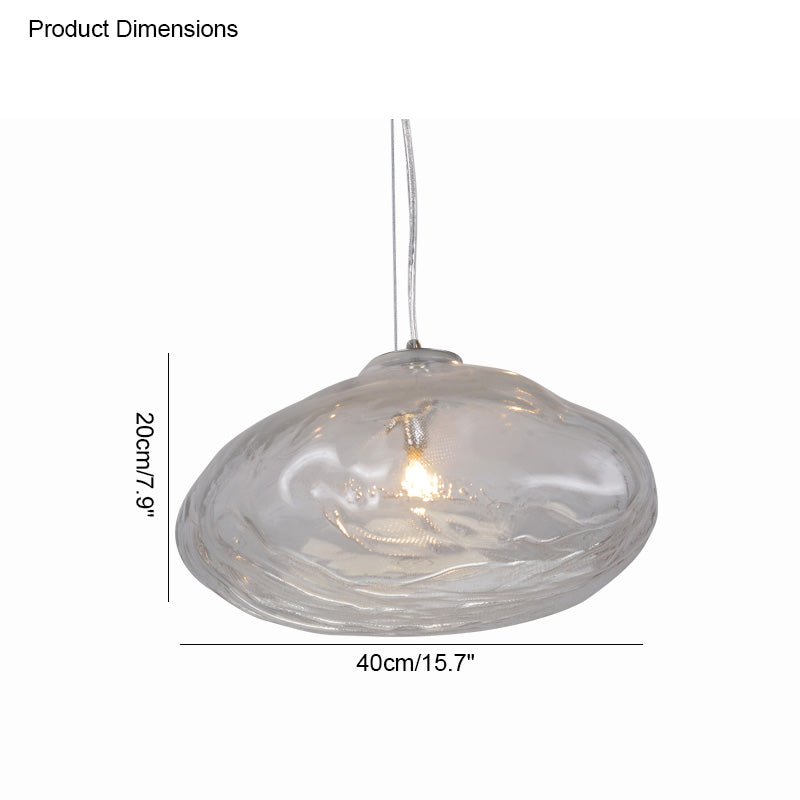 Blown Glass Pendant Light Fixture - Modern Cloud Design for Dining Room & Kitchen Lighting