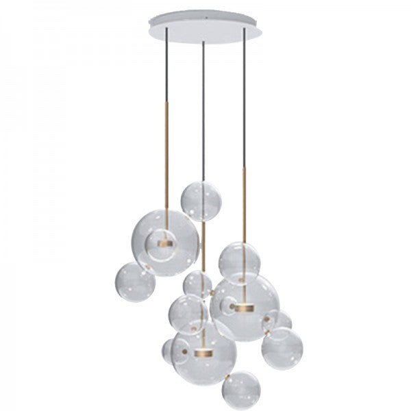 LED Chandelier Light Fixture - Modern Crystal Design for Dining Room & Living Room Decor