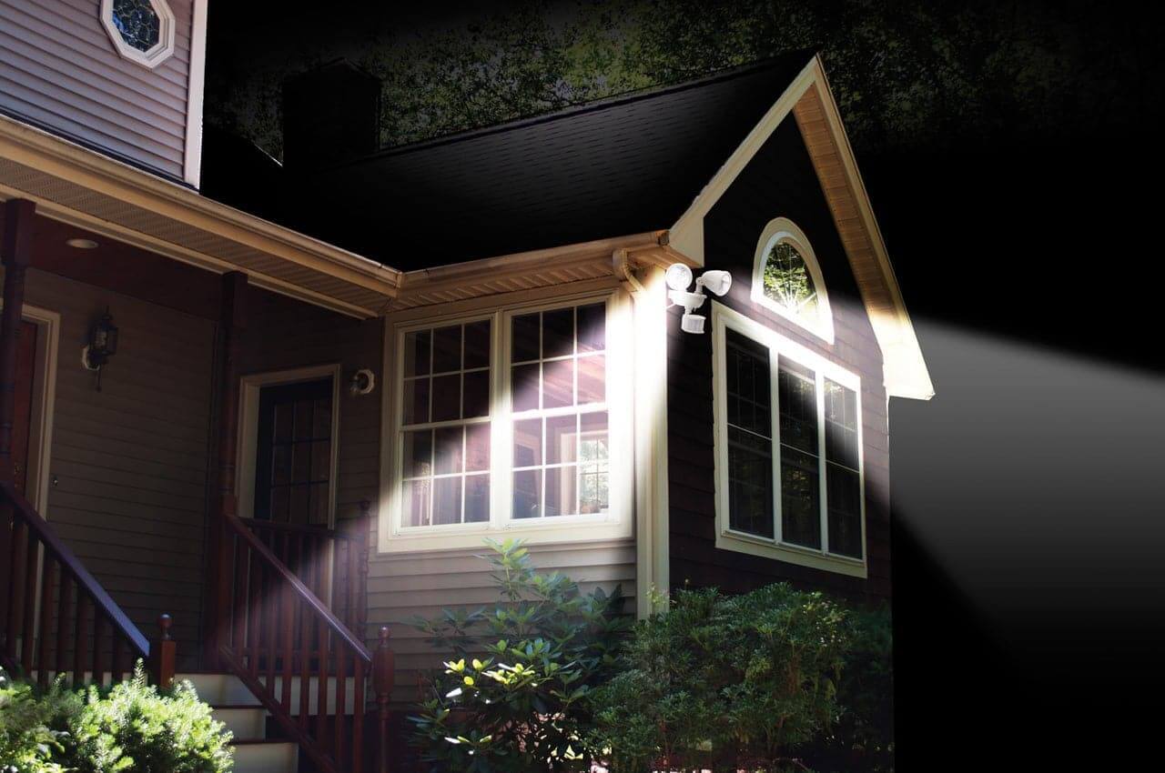 Solar Security Light with Dual Heads & Motion Sensor | Outdoor Lighting for Patios & Driveways in White or Black