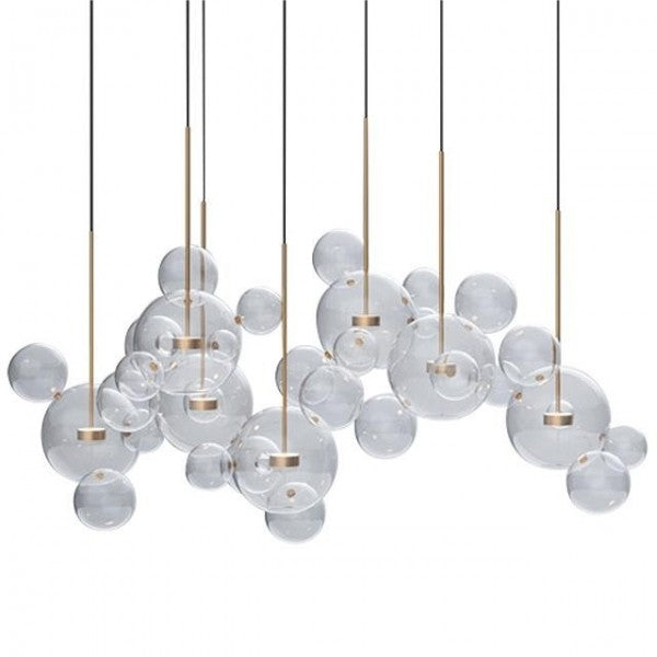 LED Chandelier Light Fixture - Modern Crystal Design for Dining Room & Living Room Decor