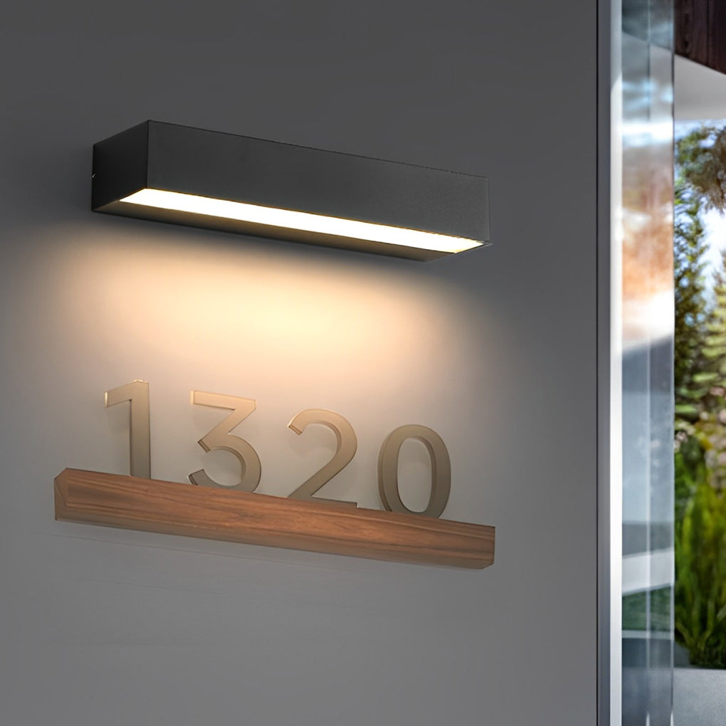 LED Waterproof Outdoor Wall Washer Light - Black Minimalist Strip Design for Garden, Patio & Exterior Lighting