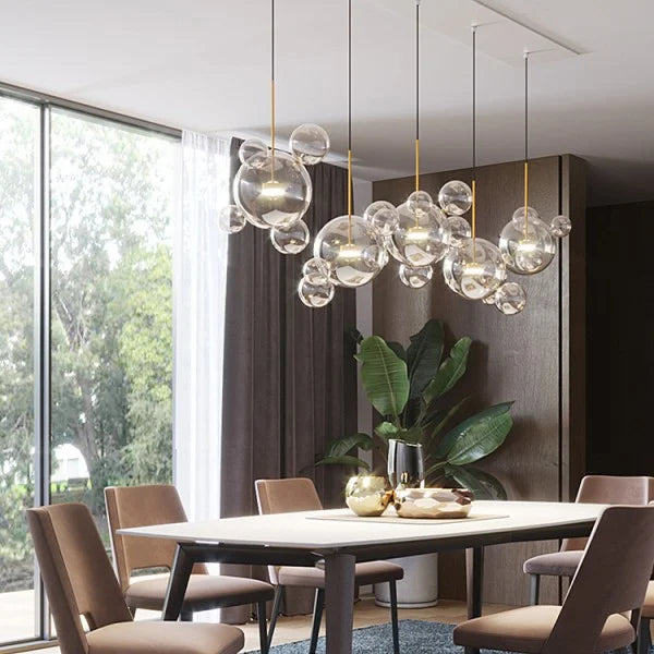 LED Chandelier Light Fixture - Modern Crystal Design for Dining Room & Living Room Decor