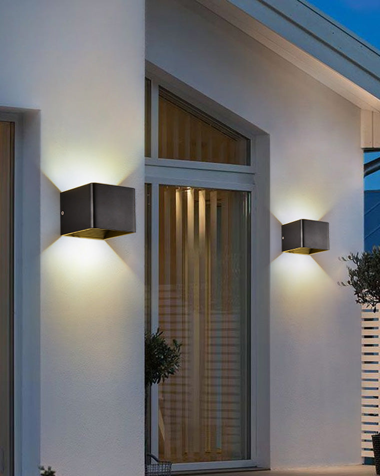 LED Outdoor Up Down Wall Light Fixture - Waterproof Sconce for Patio, Garden & Entryway Lighting