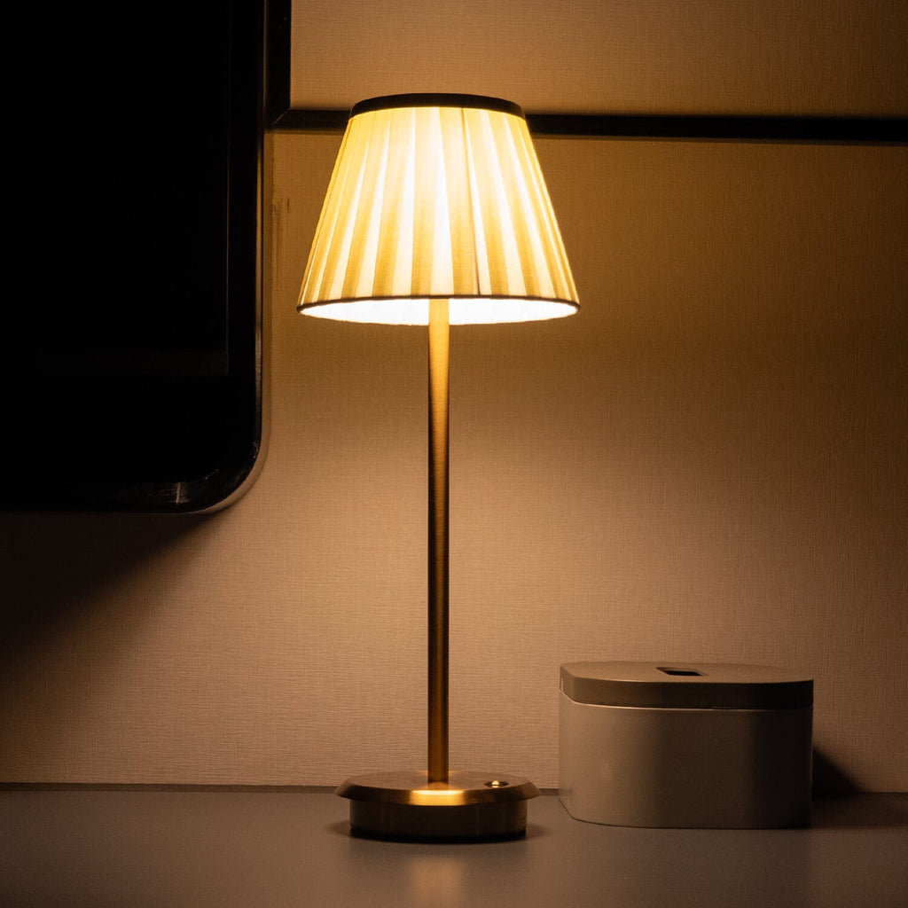 Fabric Table Lamp with Modern Design for Living Room, Bedroom & Office Use