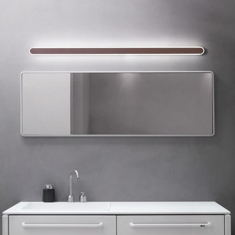Gold Vanity Light Bar for Contemporary Bathrooms: LED Light Solution for Over the Mirror with Japandi Style