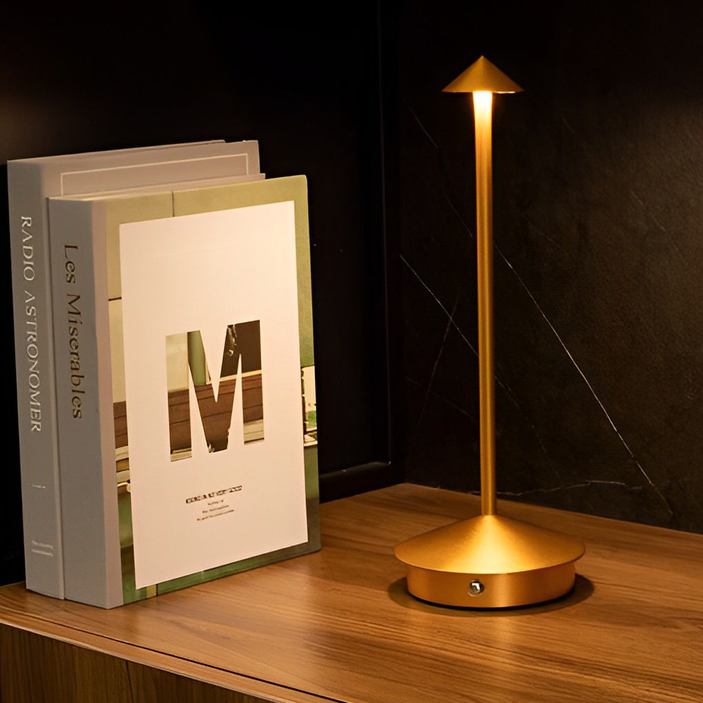 11.41 Inch Cordless Mushroom Table Lamp - Cute Pina Design for Bedroom & Living Room Lighting