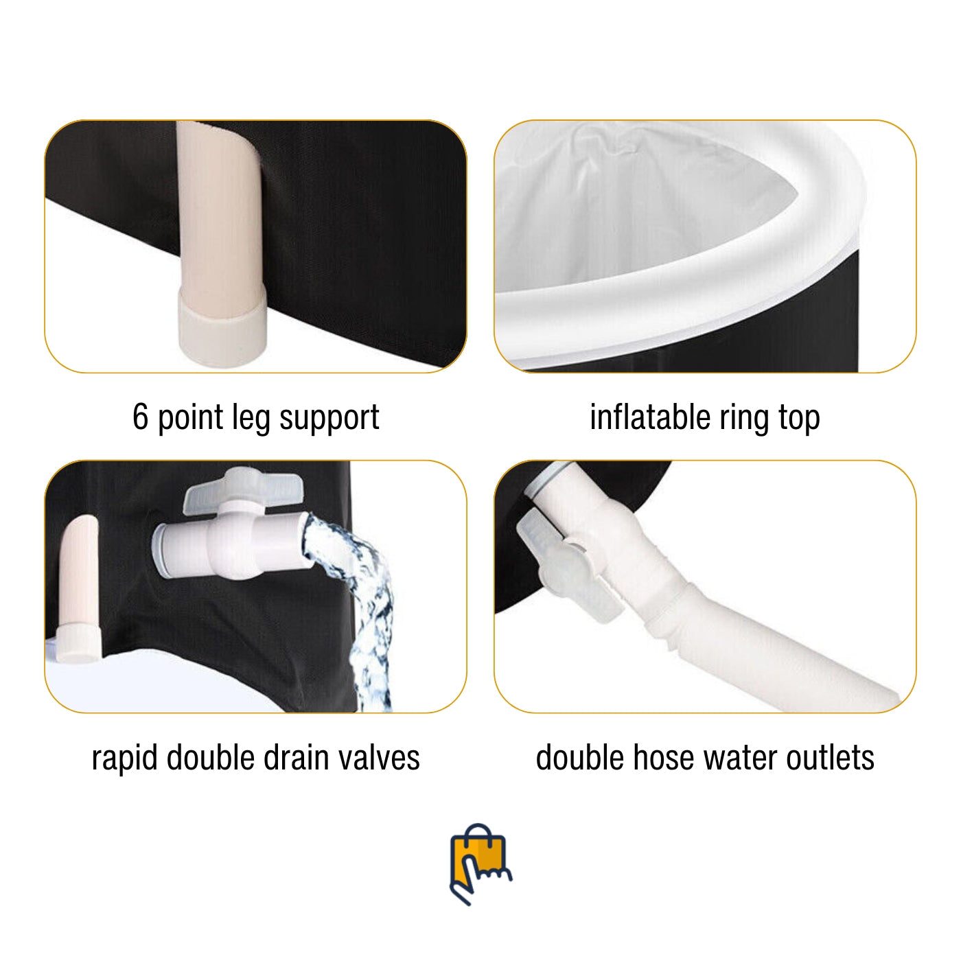 Ice Bath Tub with Cover Portable isulated - Recovery Freestanding Cold Water Therapy Spa