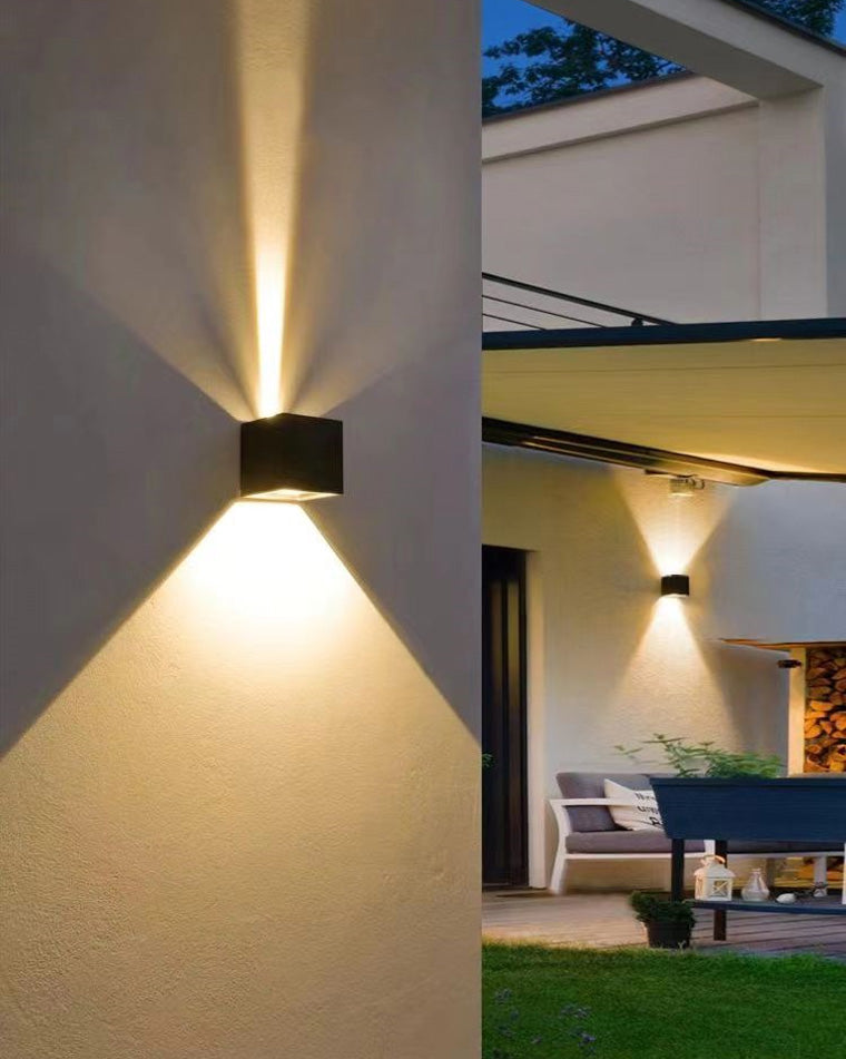 LED Outdoor Up Down Wall Light Fixture - Waterproof Sconce for Patio, Garden & Entryway Lighting