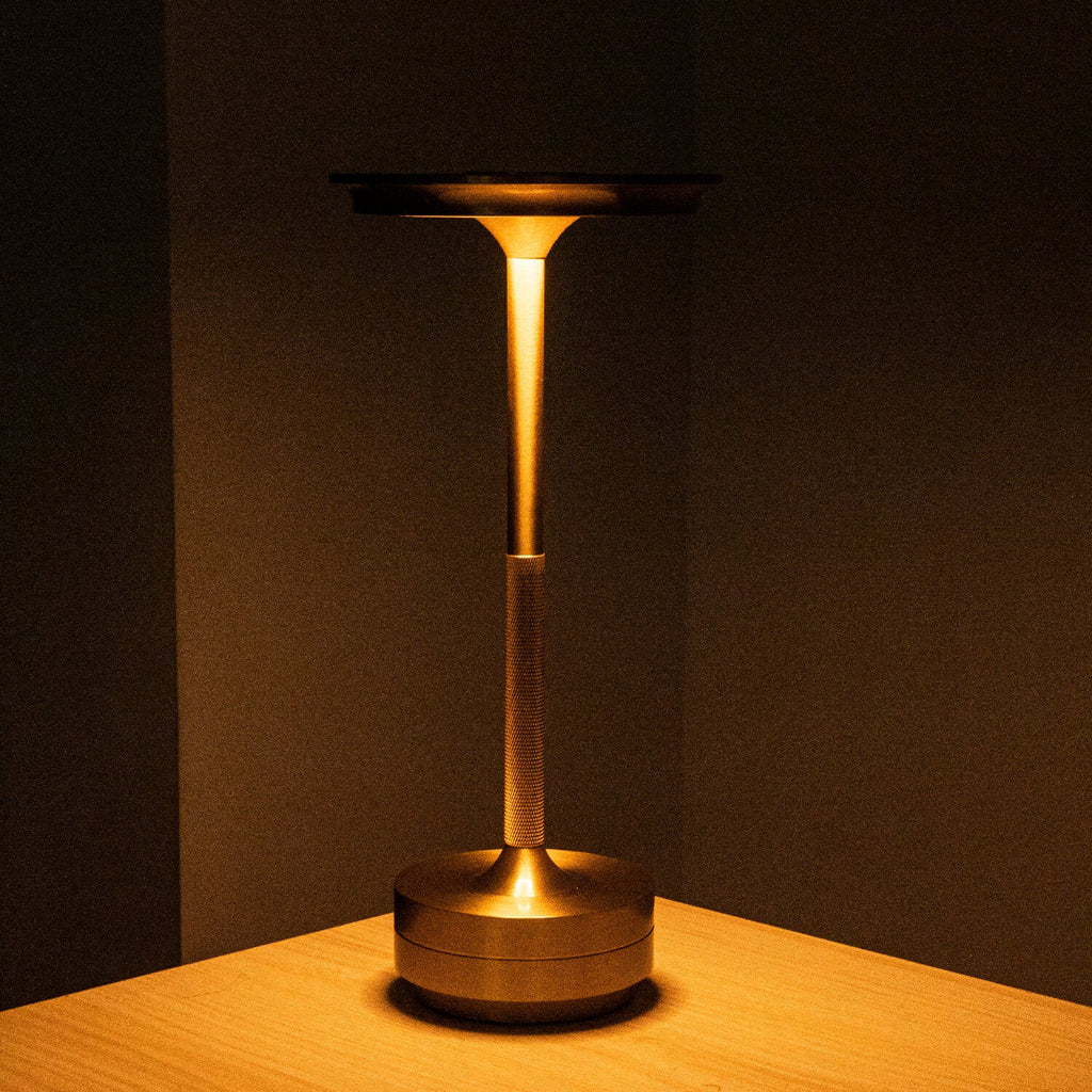 Cordless Metallic Table Lamp - Modern Design for Home & Office Lighting