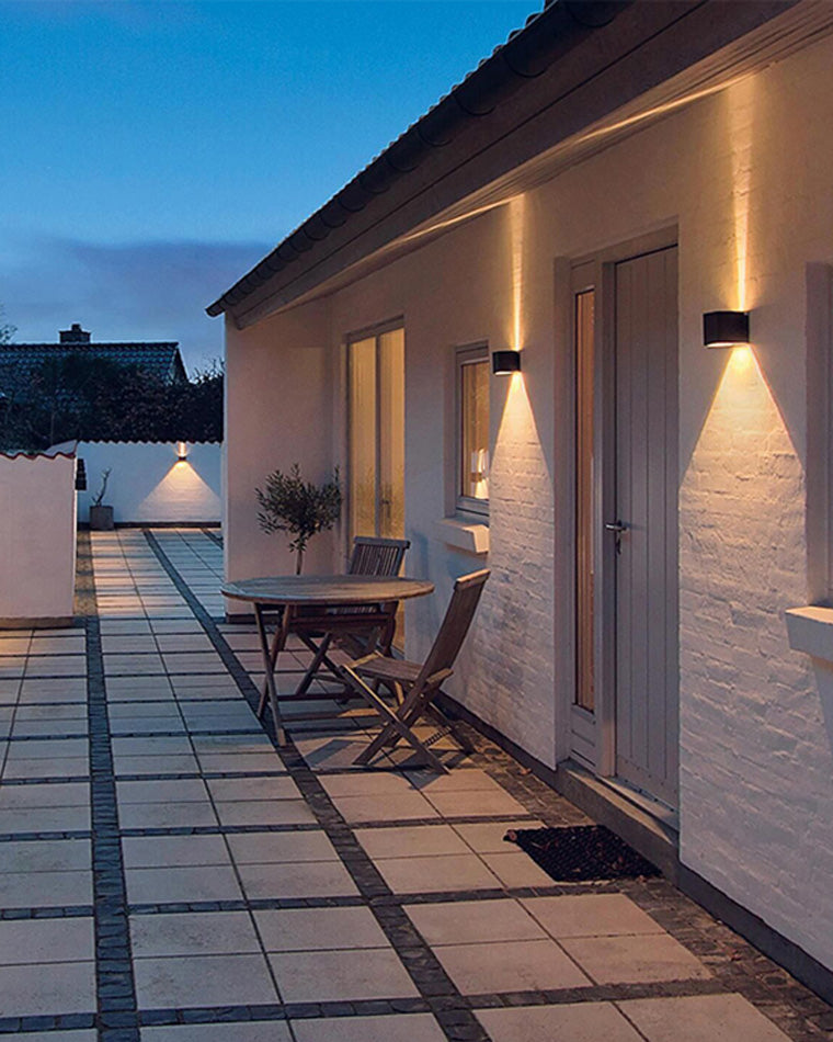 LED Outdoor Up Down Wall Light Fixture - Waterproof Sconce for Patio, Garden & Entryway Lighting
