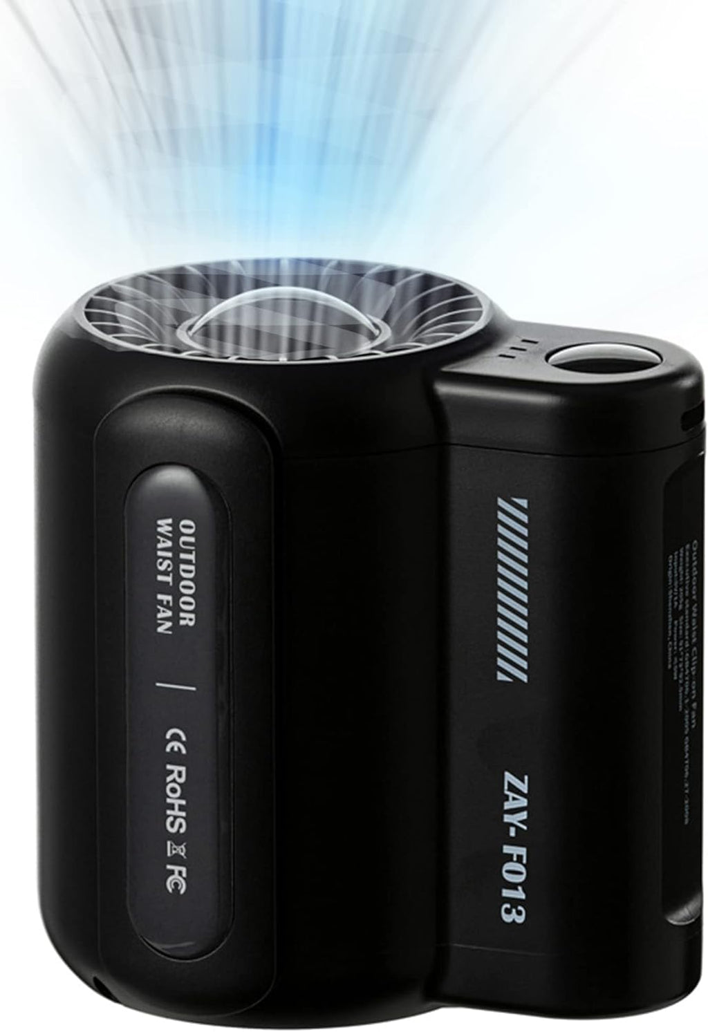 Portable Waist Fan | Rechargeable, 4 Speeds & Strong 6600RPM Airflow for Hands-Free Cooling