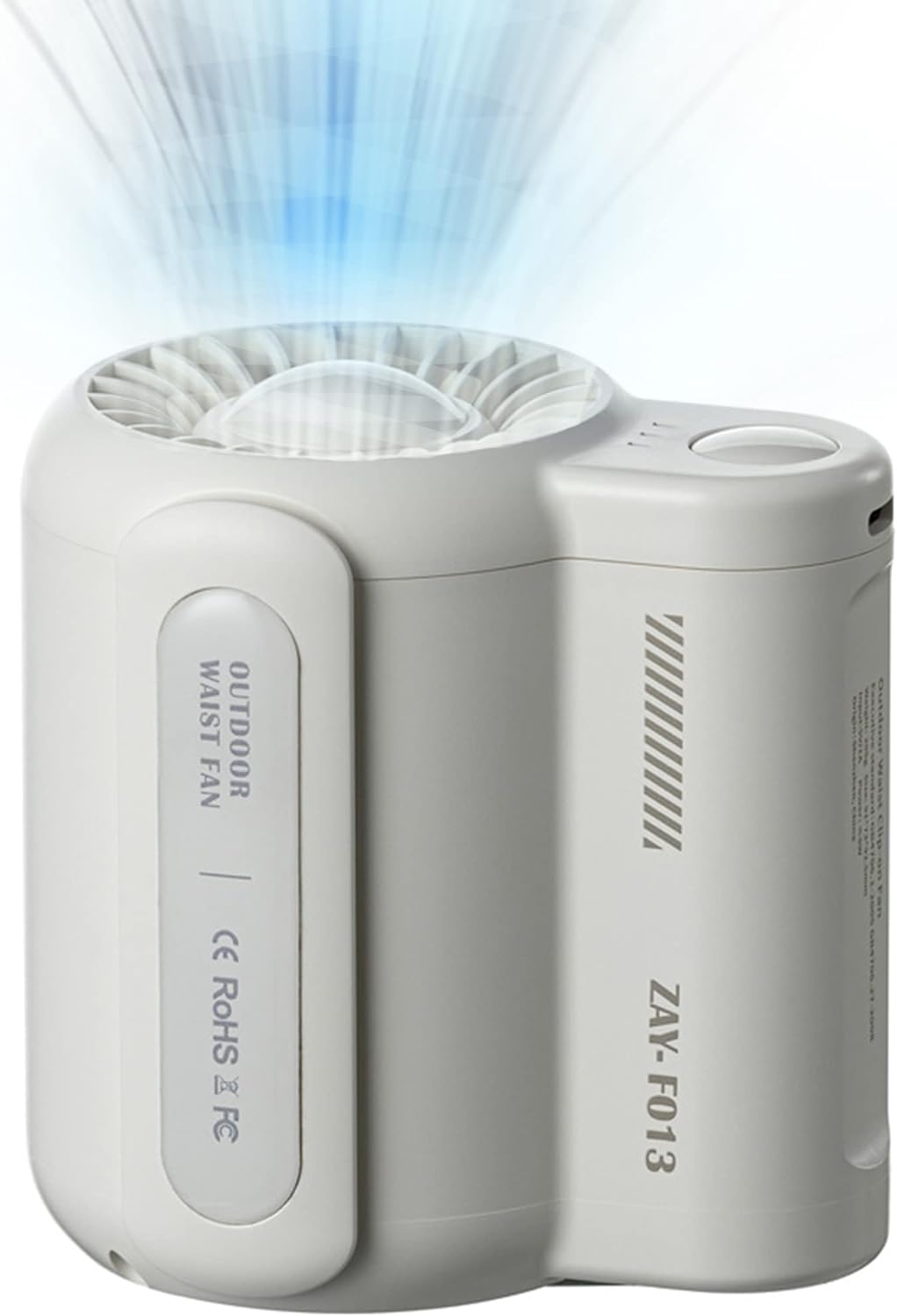 Portable Waist Fan | Rechargeable, 4 Speeds & Strong 6600RPM Airflow for Hands-Free Cooling