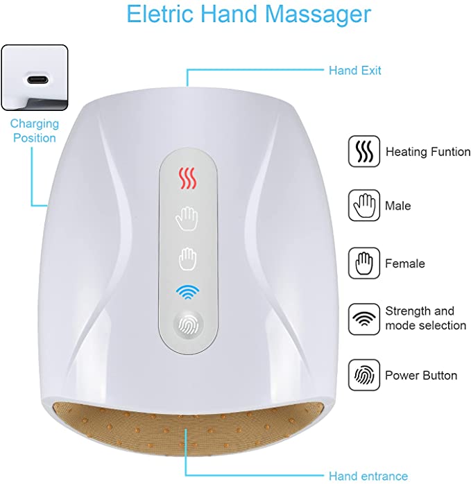 Electric Hand Massager with Heat | Smart Device for Palm and Finger Acupoint Relief
