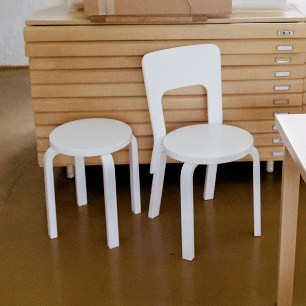 Artek Chair 66 - Modern Birch Wood Dining Chair for Home & Office Use